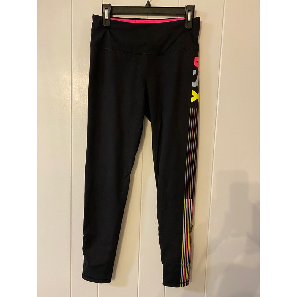 Victorias Secret VSX Sport Womens Track Pants Black Mid Rise Stretch M